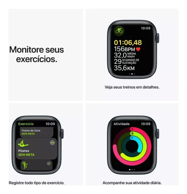 Smartwatch W34+ Android Ios 2023 Desenho Da Pulseira Lisa Silicone - Imagem 3